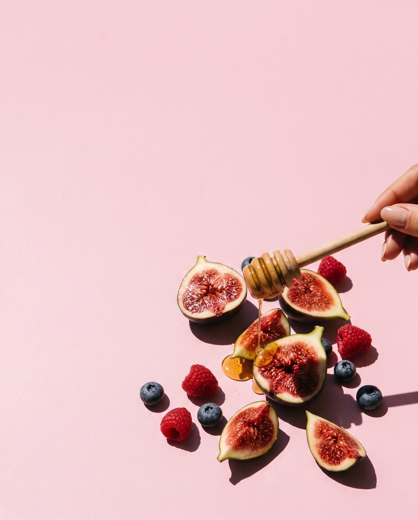 Figs, berries and honey